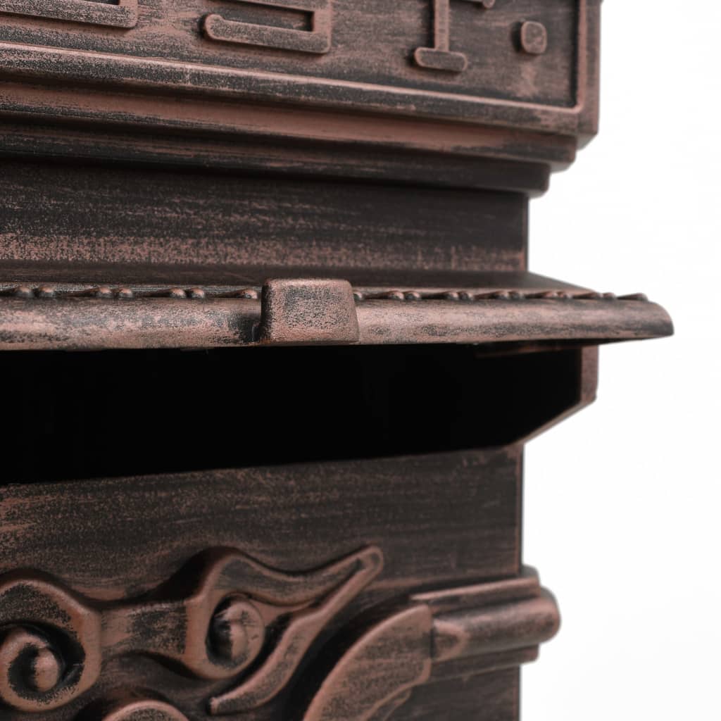 Cassetta della Posta in Alluminio Inossidabile Vintage Bronzo