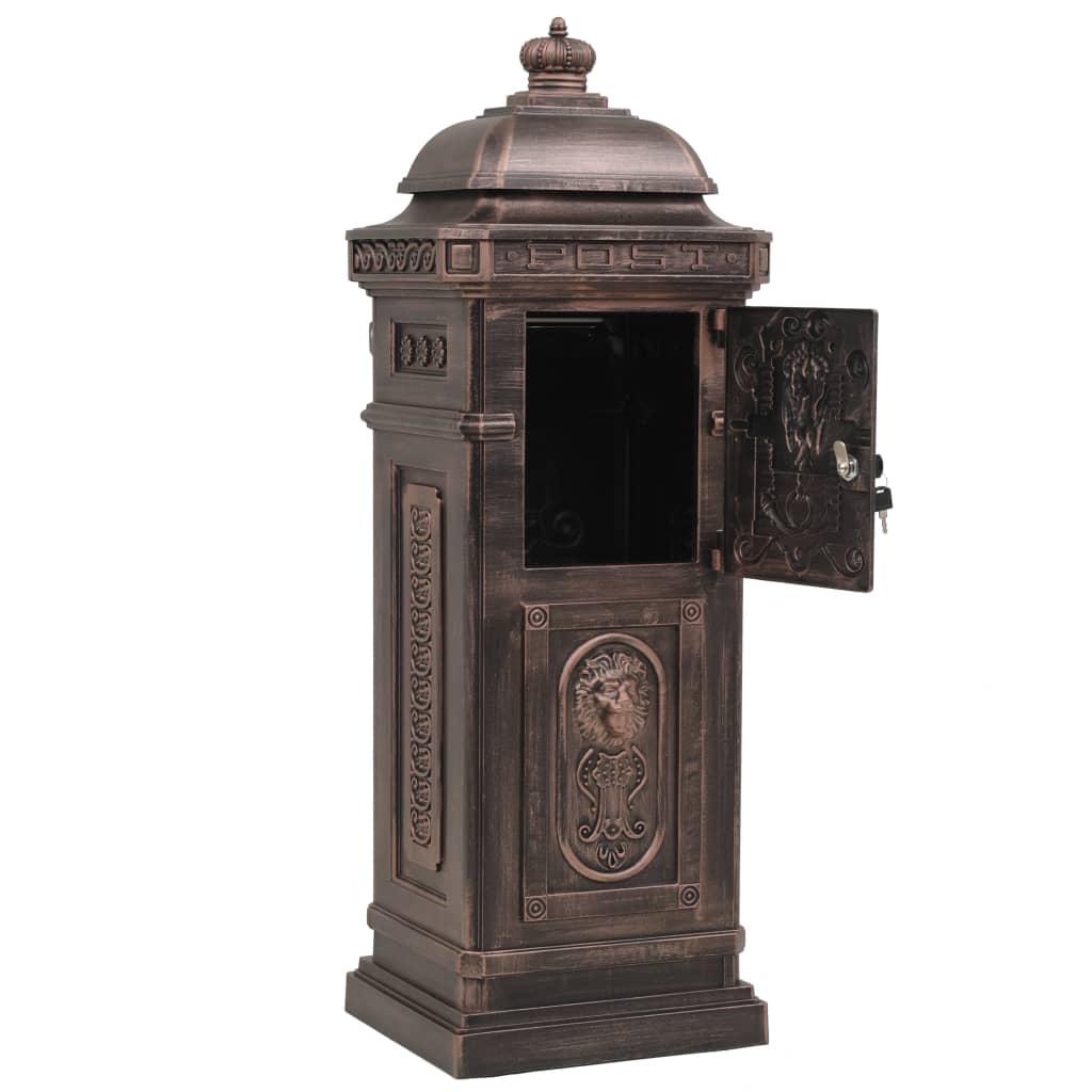 Cassetta della Posta in Alluminio Inossidabile Vintage Bronzo