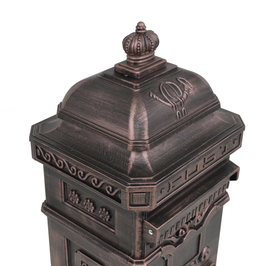 Cassetta della Posta in Alluminio Inossidabile Vintage Bronzo
