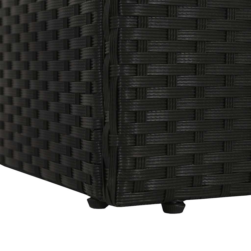 Lettino da Giardino Nero 195x60 cm in Polyrattan