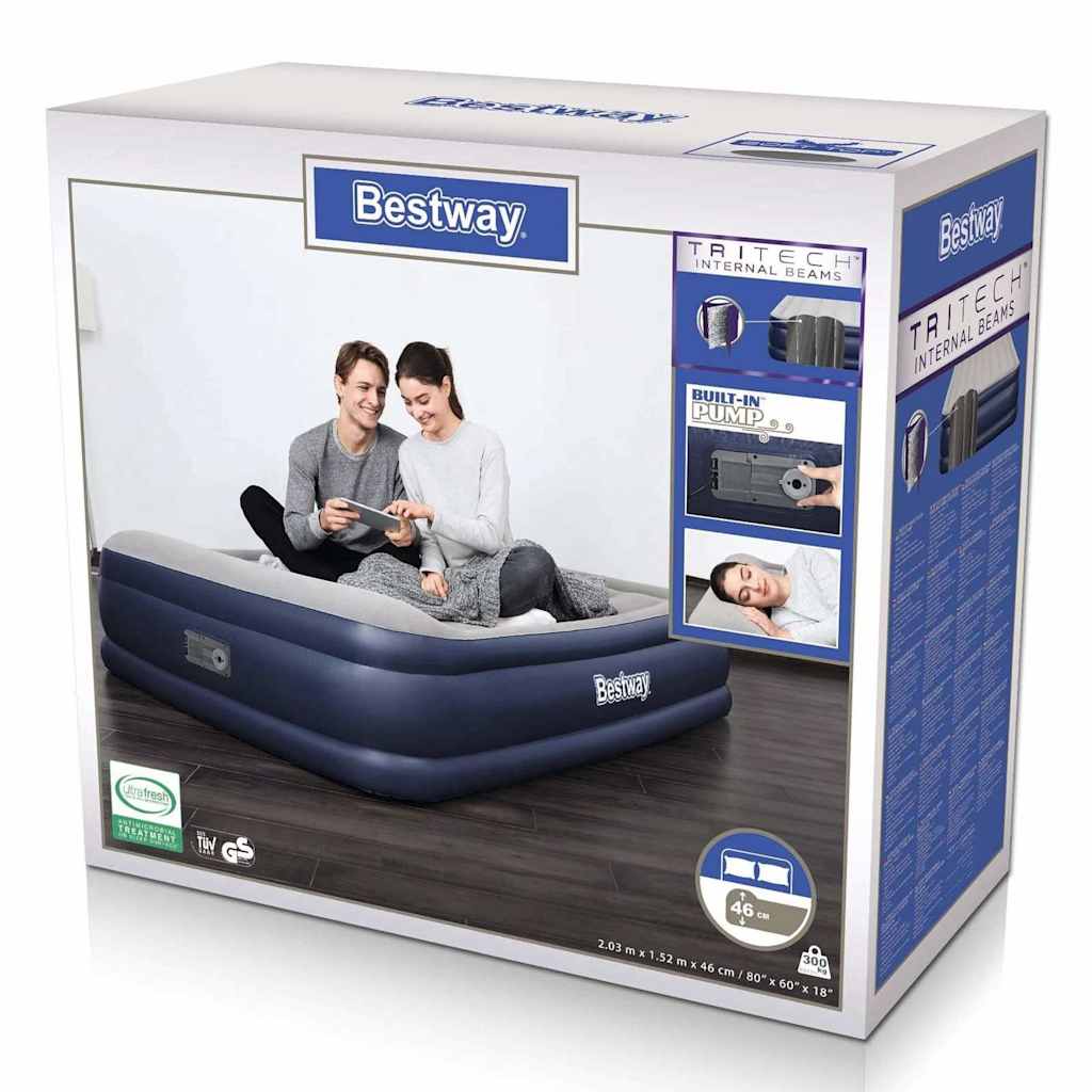 Bestway Materasso ad Aria Tritech per 2 Persone 203x152x46 cm