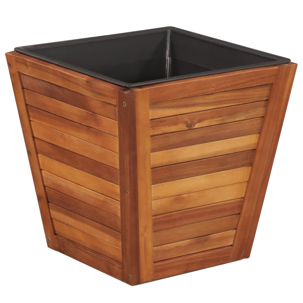 Set Letti Rialzati da Giardino 3 pz Quadrati in Legno Acacia