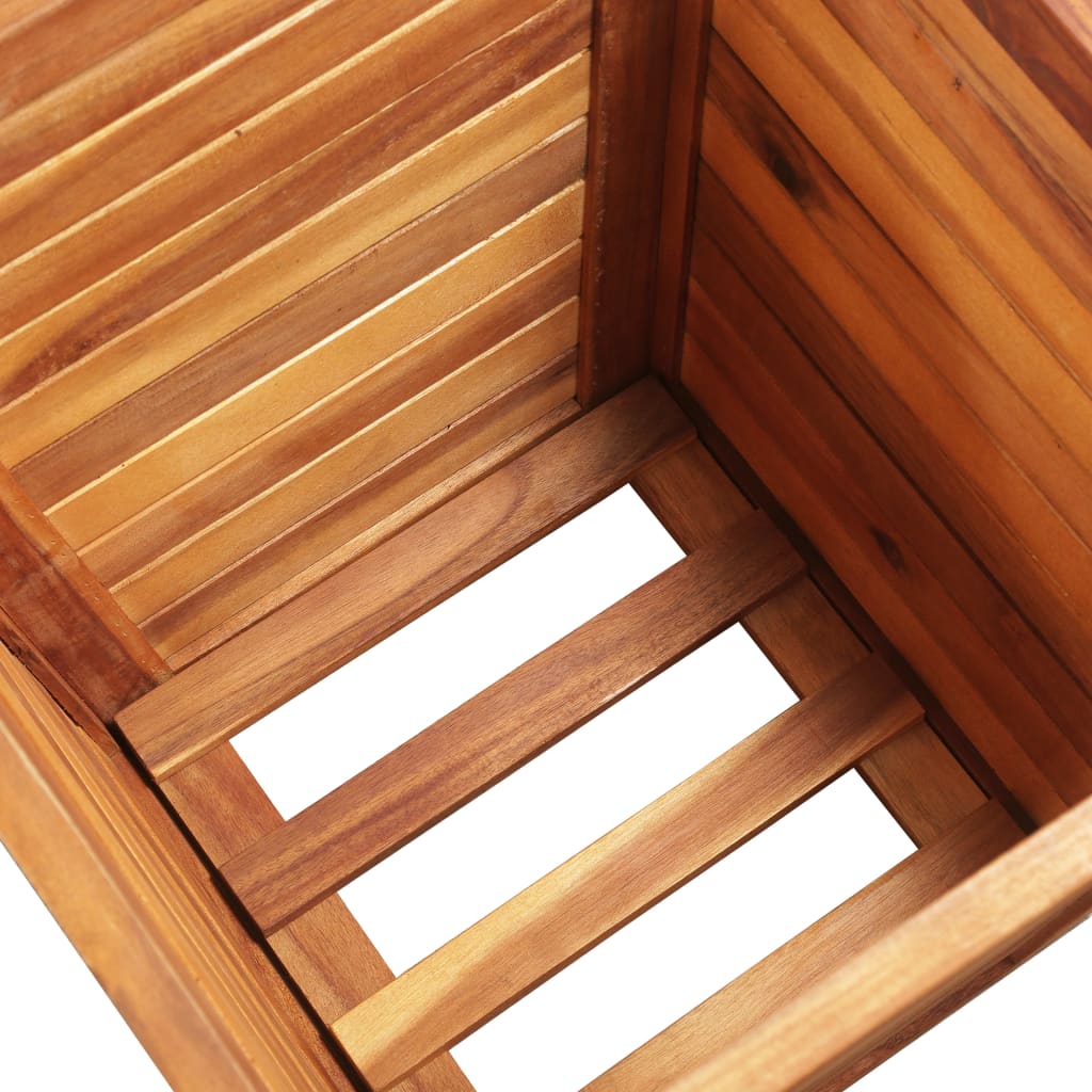 Set Letti Rialzati da Giardino 3 pz Quadrati in Legno Acacia