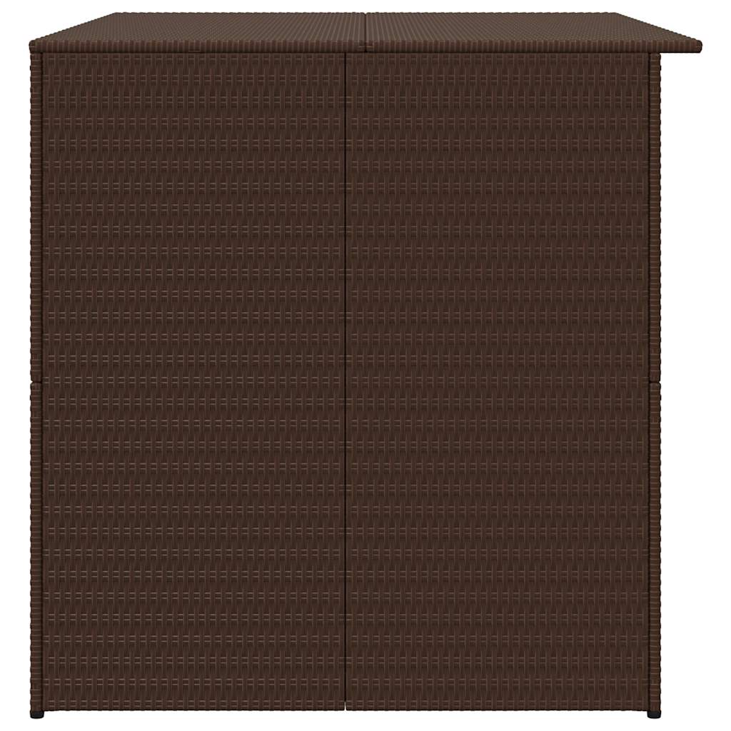 Baule da Giardino Marrone 150x100x100 cm in Polyrattan