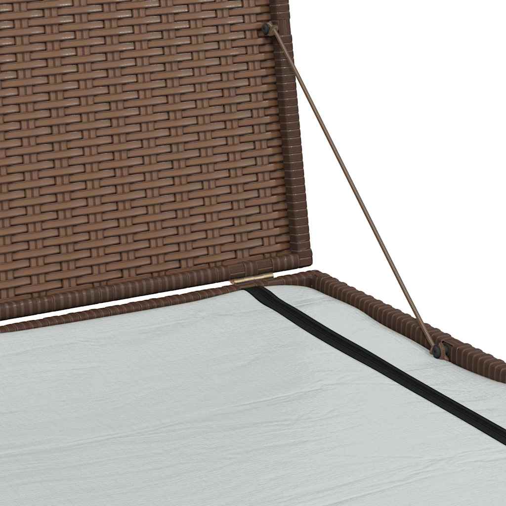 Baule da Giardino Marrone 150x100x100 cm in Polyrattan