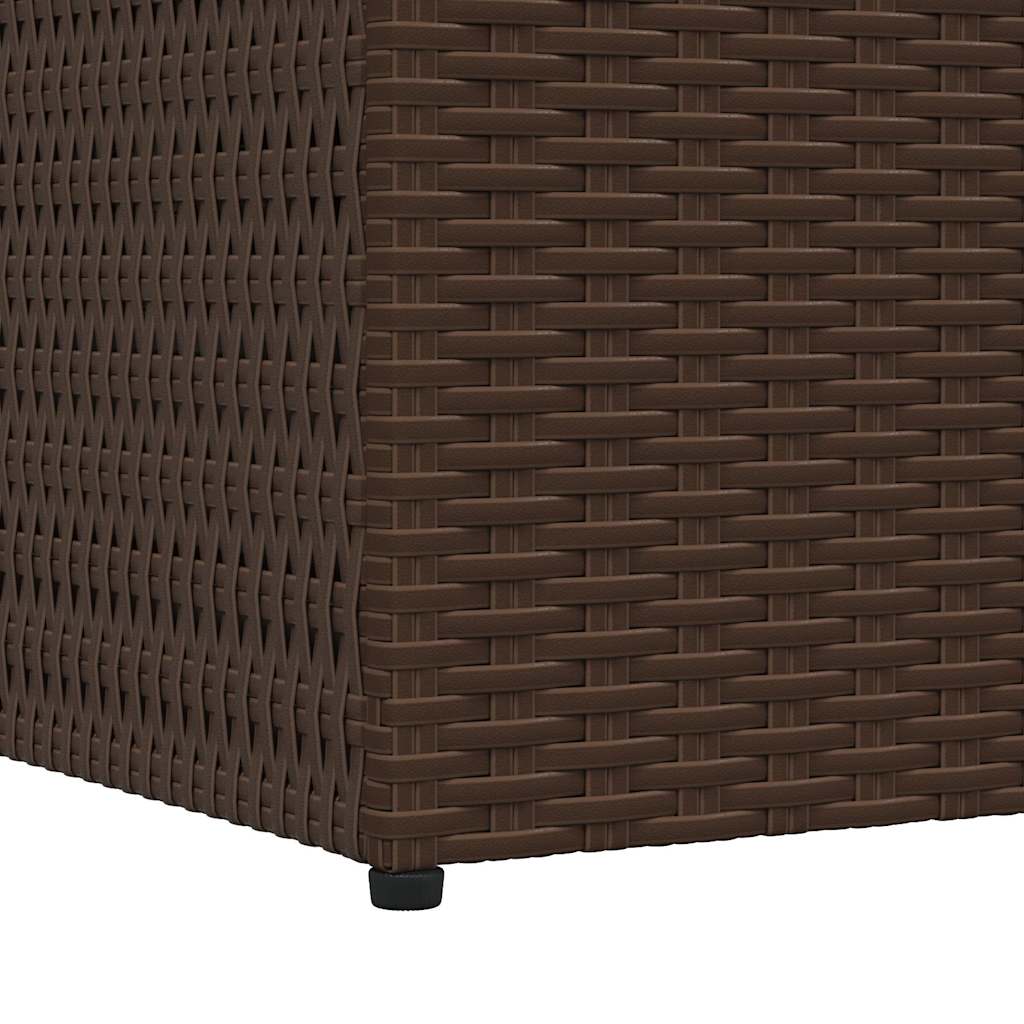 Baule da Giardino Marrone 150x100x100 cm in Polyrattan