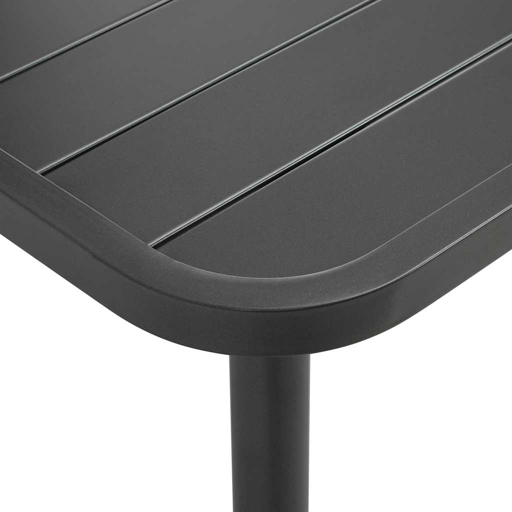 Tavolo da Giardino Grigio Scuro 150x90x72 cm in Acciaio