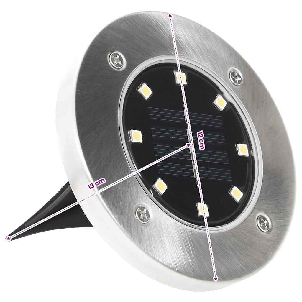 Lampade Solari da Terra 8 pz Luci a LED Bianco Caldo