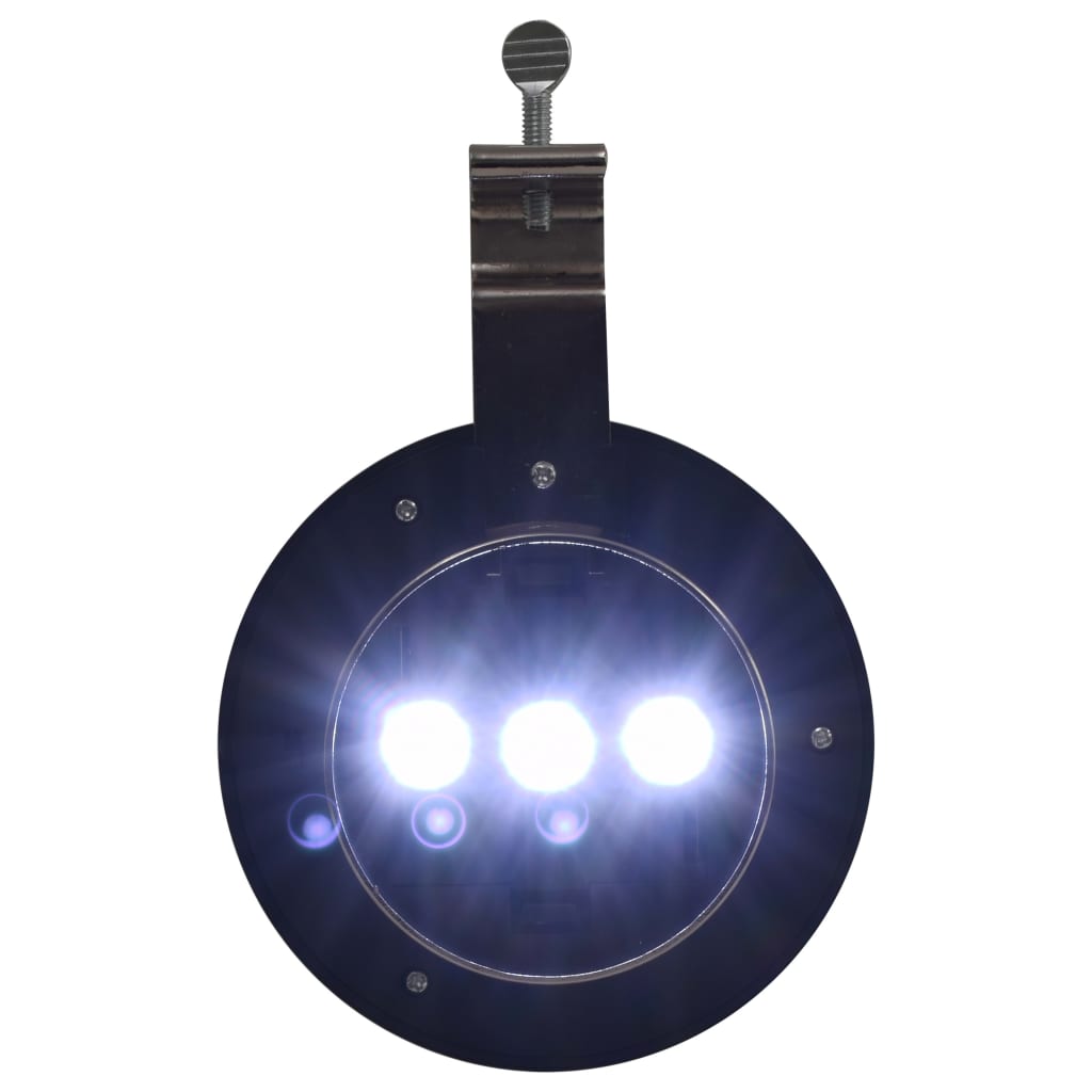 Lampade Solari da Esterni 6 pz a LED Rotonde 12 cm Bianco