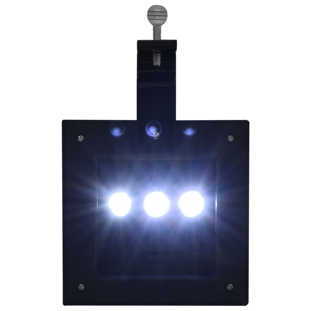 Lampade Solari da Esterni 6 pz a LED Quadrate 12 cm Nero