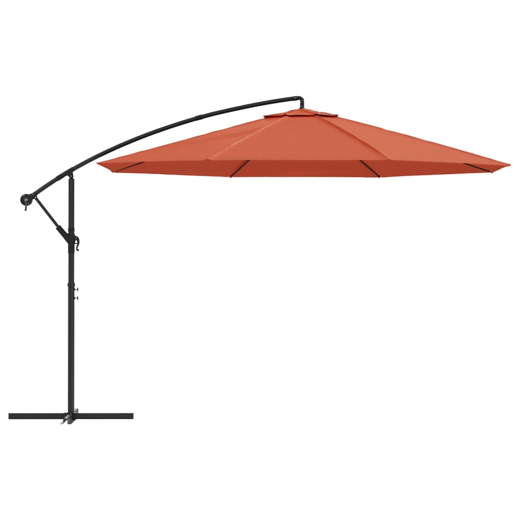 Ombrellone a Sbalzo Palo in Alluminio 350 cm Terracotta
