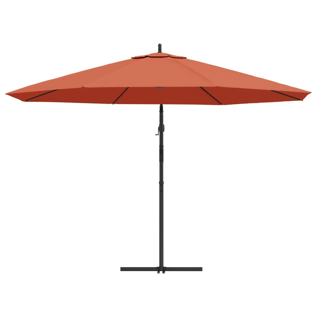 Ombrellone a Sbalzo Palo in Alluminio 350 cm Terracotta