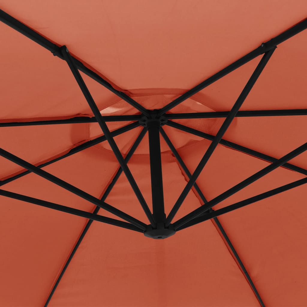 Ombrellone a Sbalzo Palo in Alluminio 350 cm Terracotta