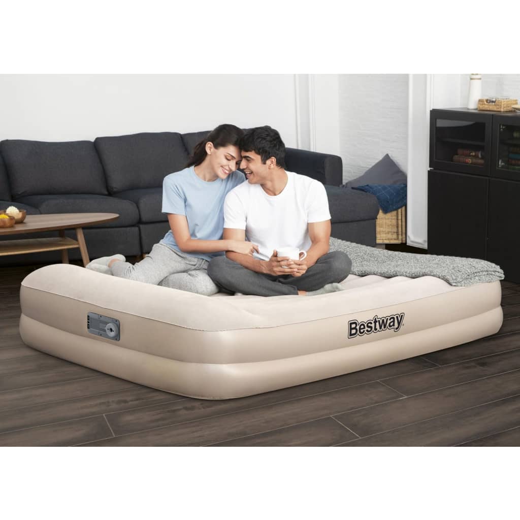 Bestway Materasso ad Aria Tritech per 2 Persone 203x152x42 cm Beige