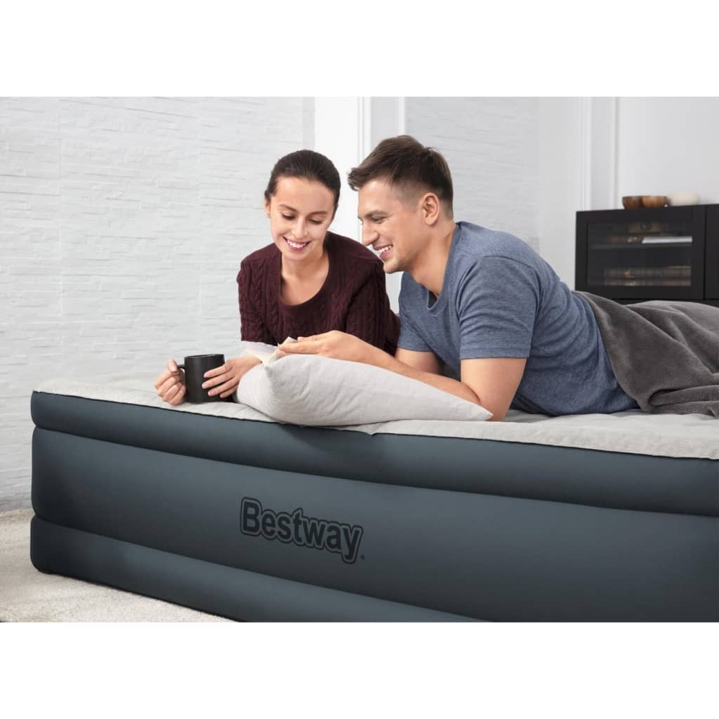 Bestway Letto Aria Fortech 2Persone 203x152x46 Antracite Grigio Chiaro