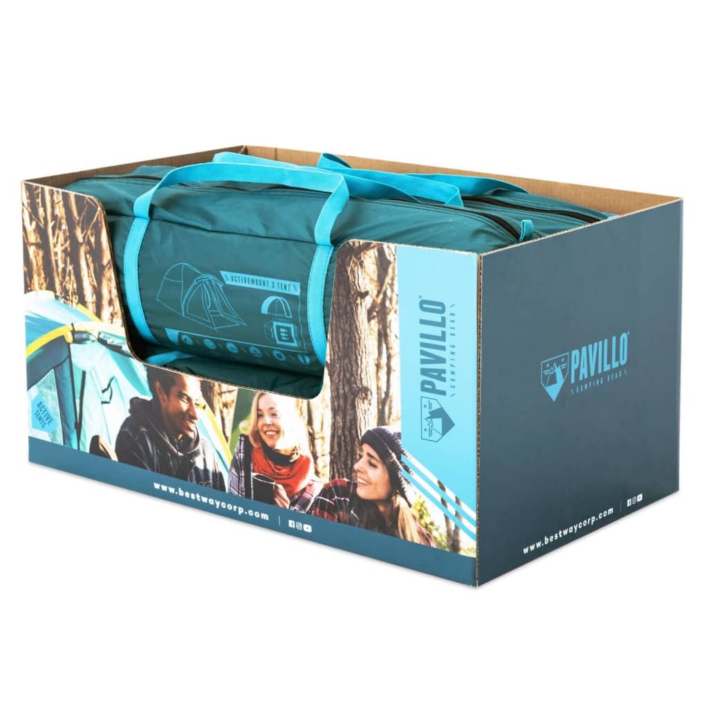Bestway Tenda da Campeggio 3 Persone Pavilio Activemount Blu