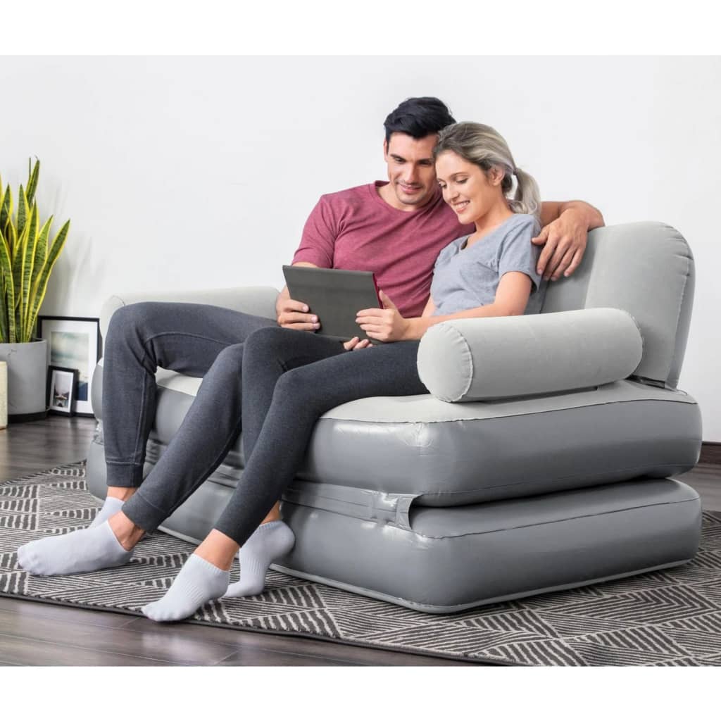 Bestway Divano Gonfiabile 3-in-1 in PVC Grigio