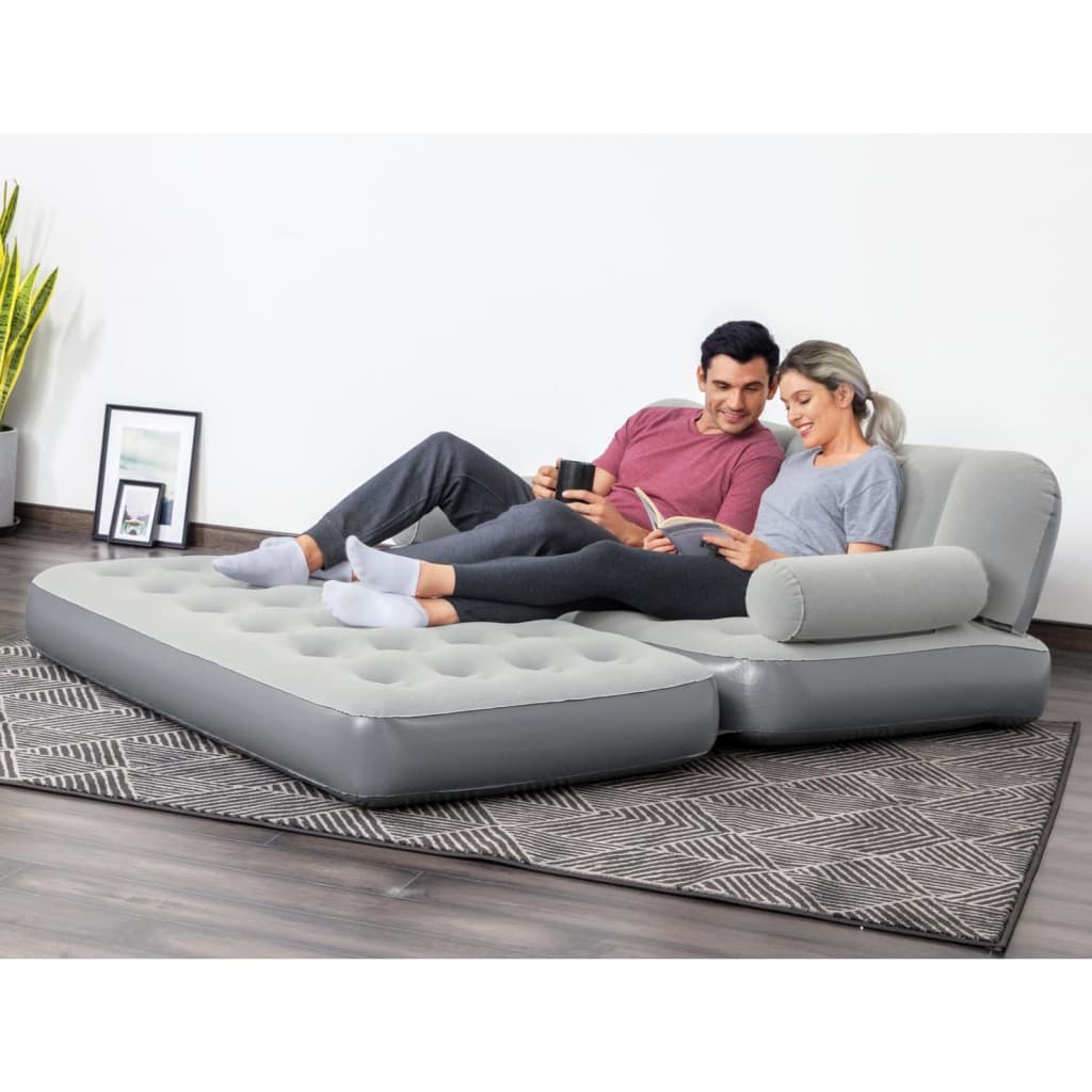 Bestway Divano Gonfiabile 3-in-1 in PVC Grigio