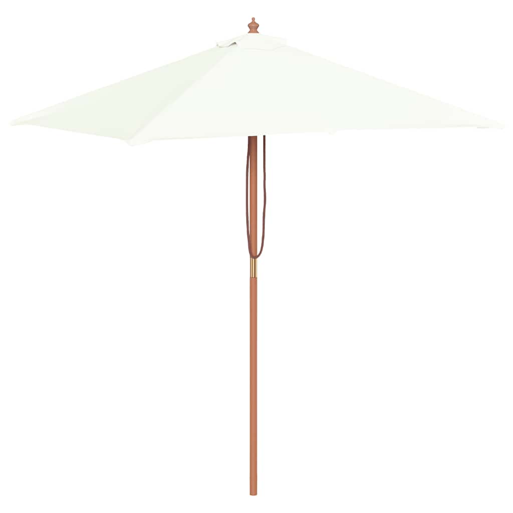 Ombrellone da Esterni con Palo in Legno 150x200 cm Sabbia
