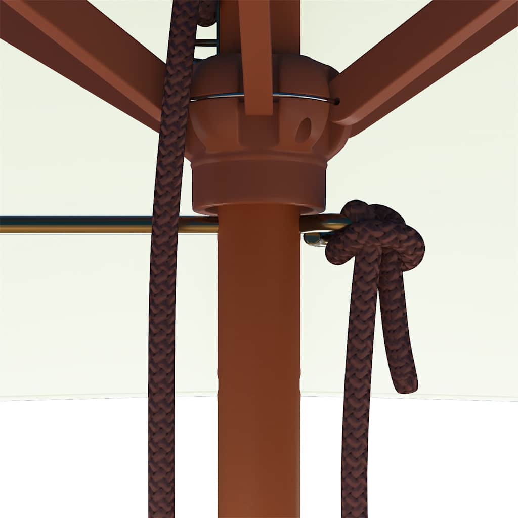 Ombrellone da Esterni con Palo in Legno 150x200 cm Sabbia