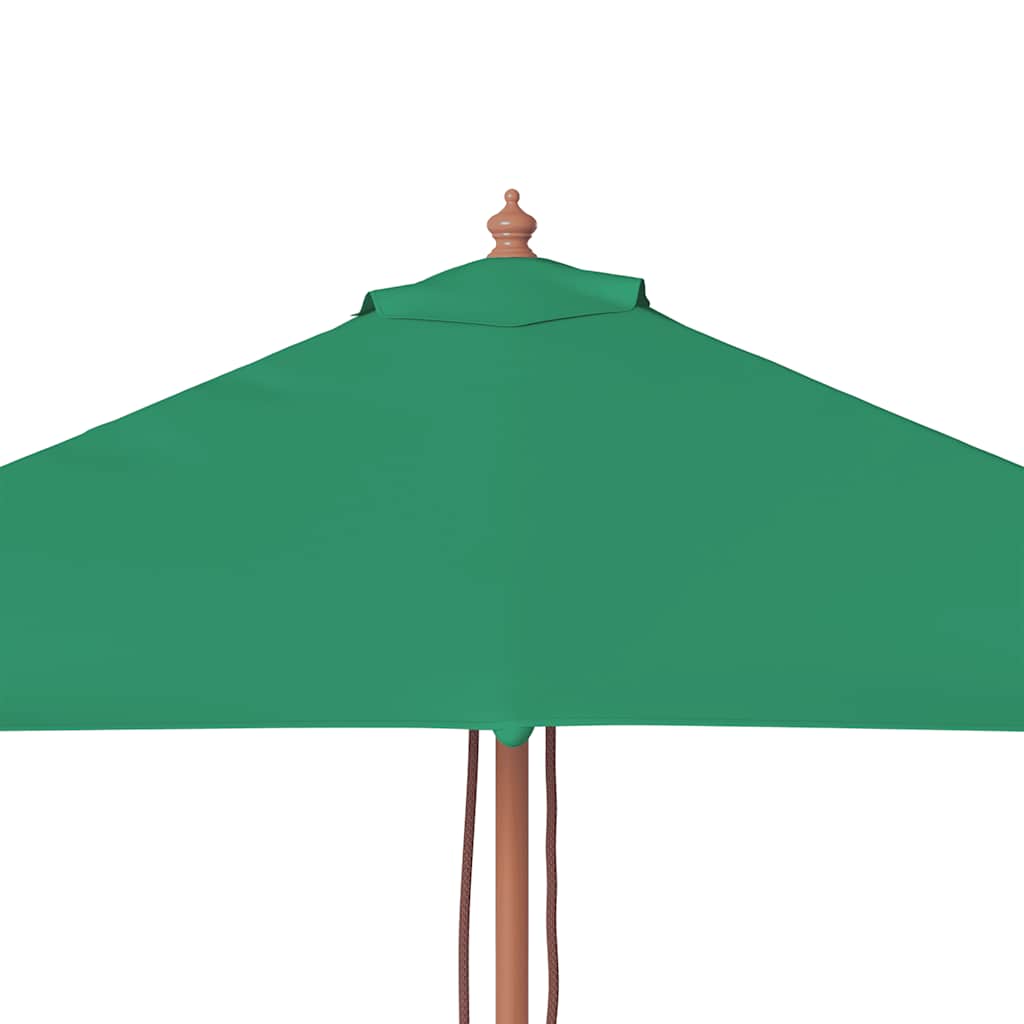 Ombrellone da Esterni con Palo in Legno 150x200 cm Verde