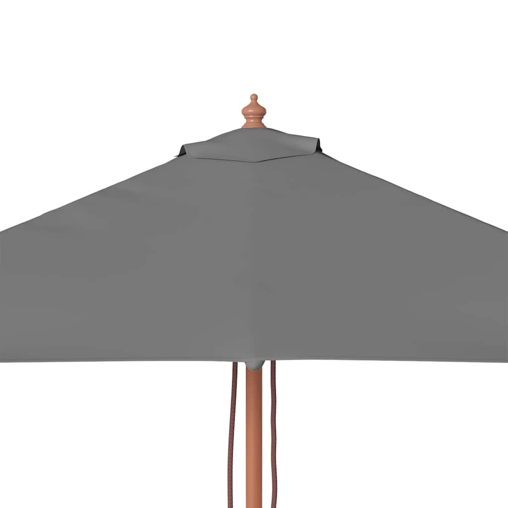Ombrellone da Esterni con Palo in Legno 150x200 cm Antracite