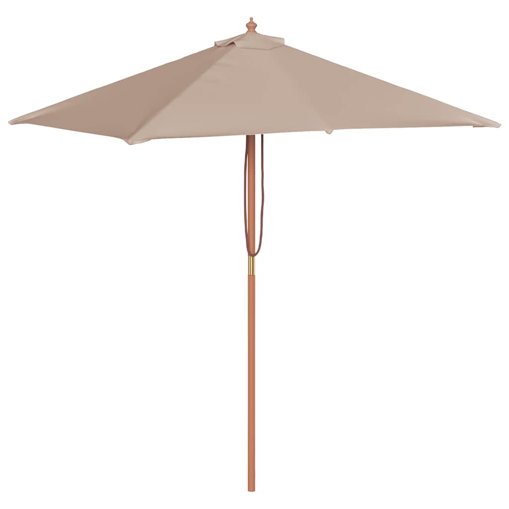 Ombrellone da Esterni con Palo in Legno 150x200 cm Tortora