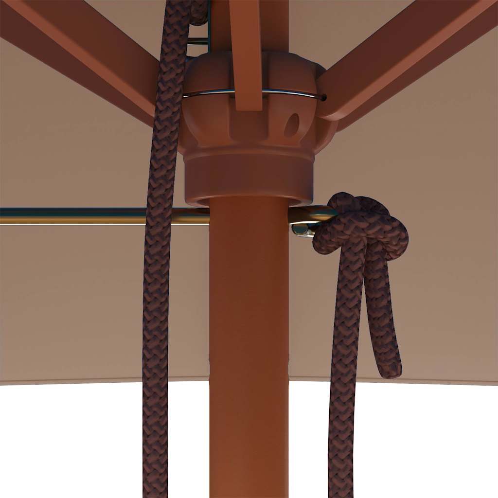 Ombrellone da Esterni con Palo in Legno 150x200 cm Tortora