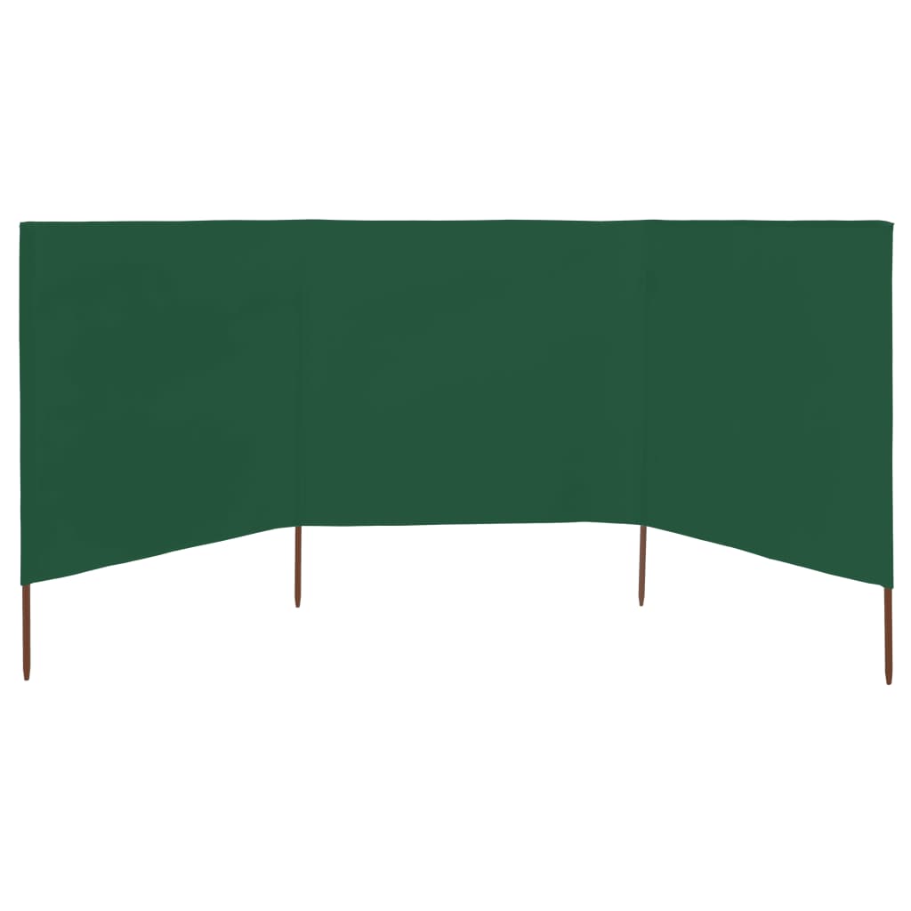 Paravento a 3 Pannelli in Tessuto 400x120cm Verde