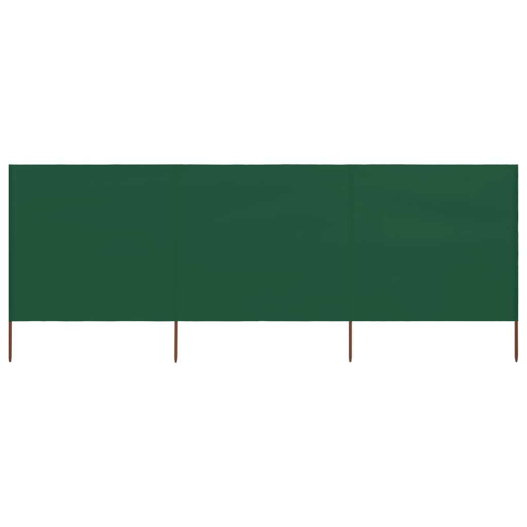 Paravento a 3 Pannelli in Tessuto 400x120cm Verde