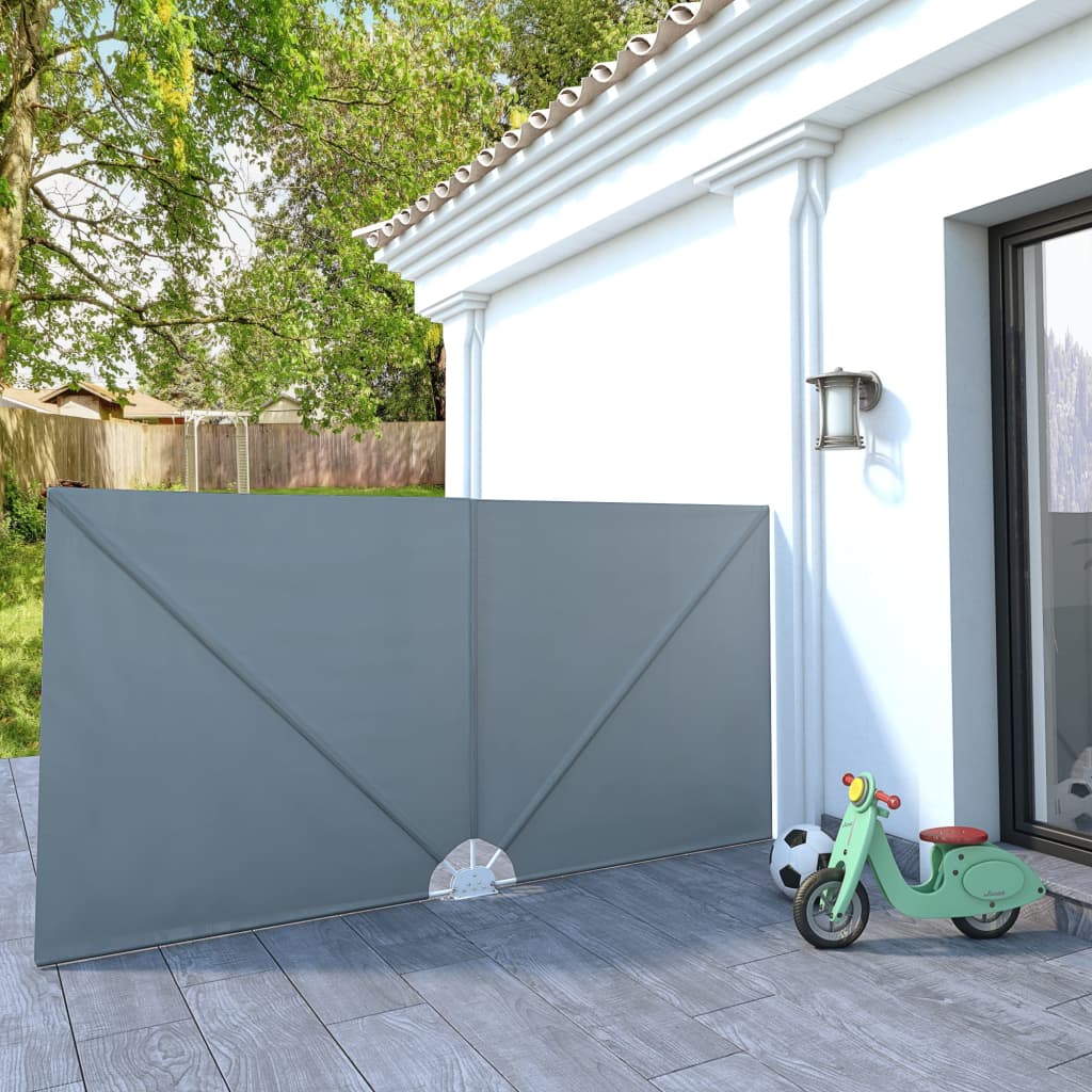 Tenda Laterale per Terrazza Pieghevole Grigio 300x150 cm