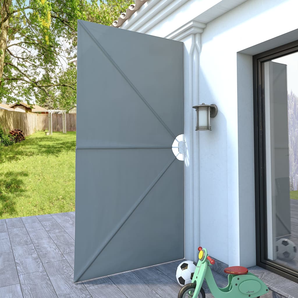 Tenda Laterale per Terrazza Pieghevole Grigio 300x150 cm
