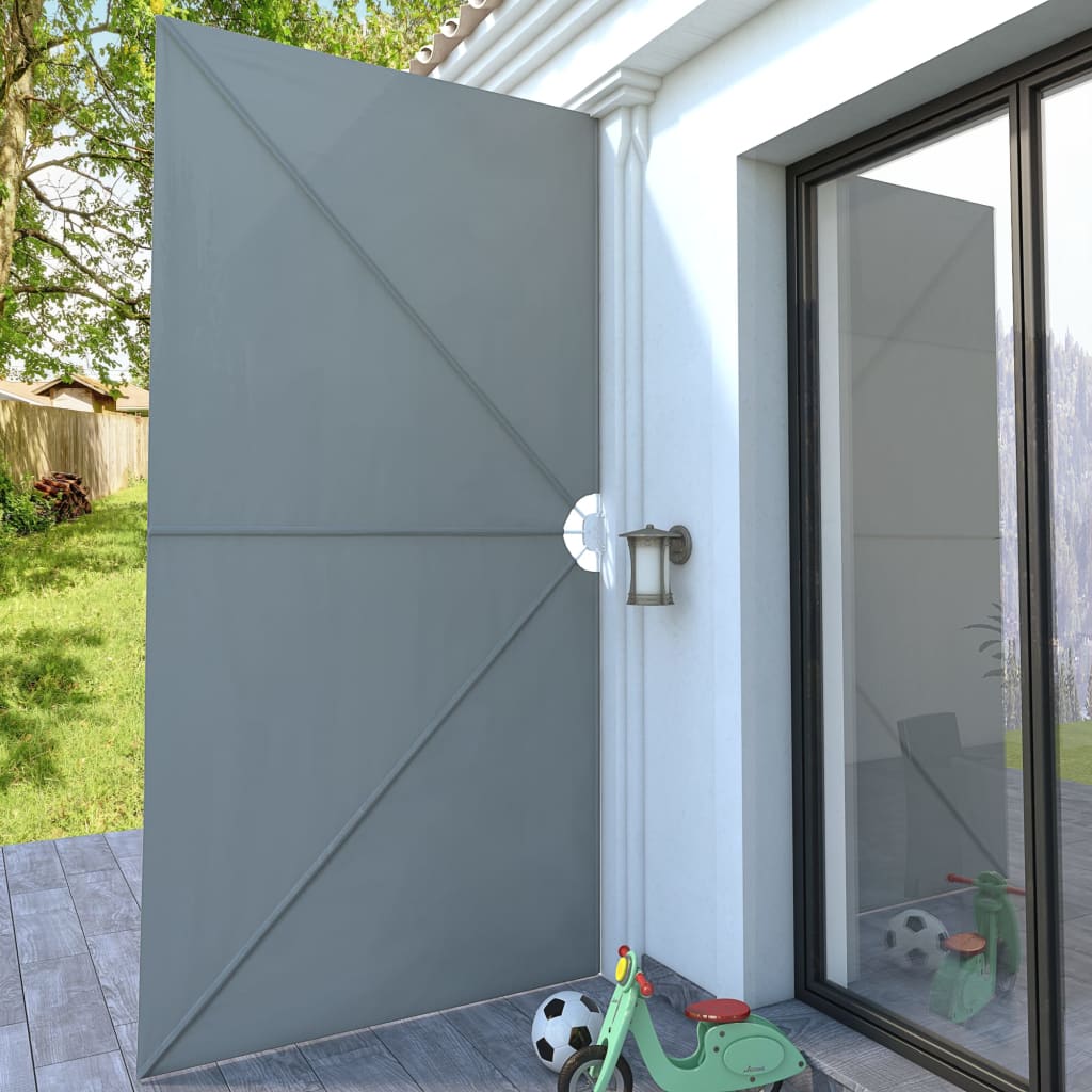 Tenda Laterale per Terrazza Pieghevole Grigio 400x200 cm