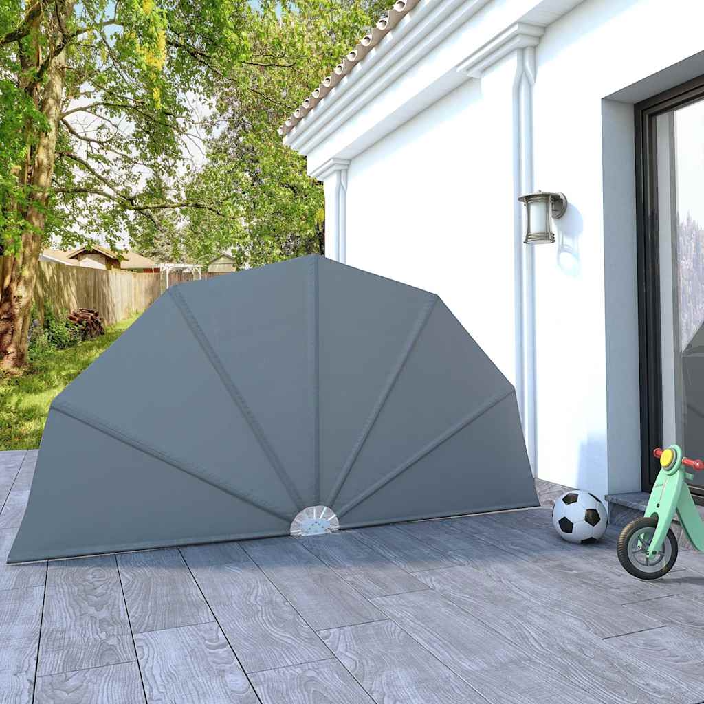 Tenda Laterale per Terrazza Pieghevole Grigio 160 cm