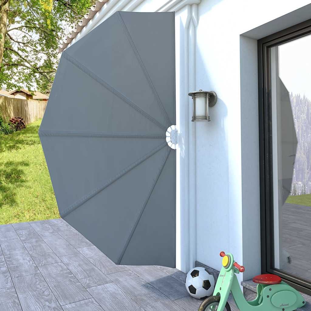 Tenda Laterale per Terrazza Pieghevole Grigio 160 cm