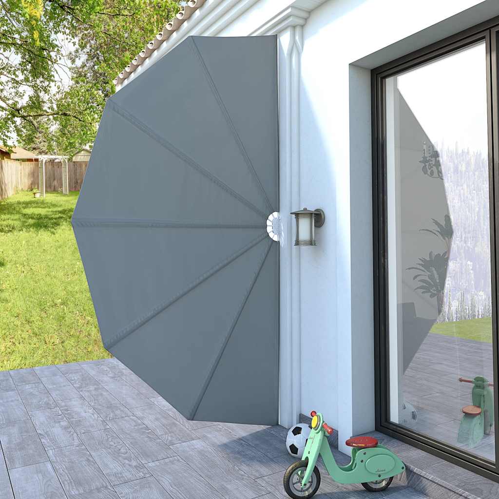 Tenda Laterale per Terrazza Pieghevole Grigio 200 cm