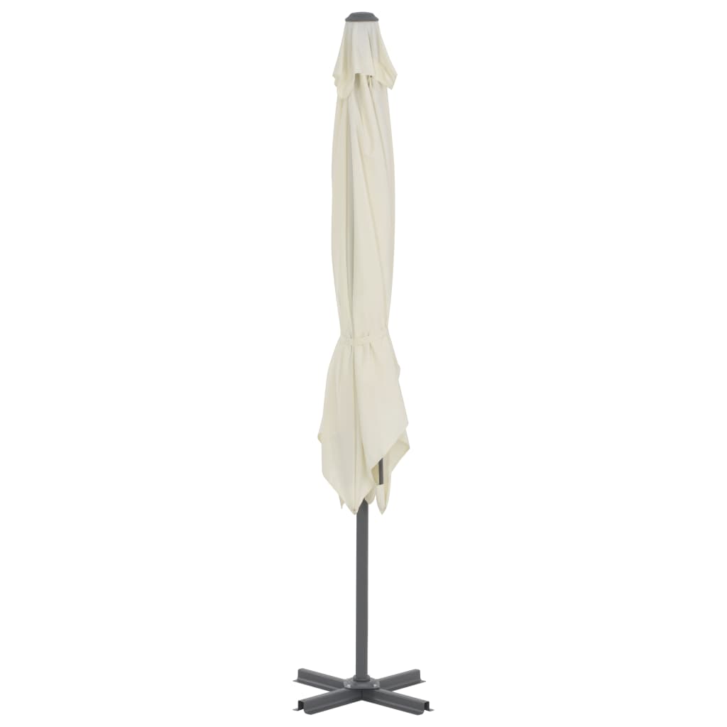 Ombrellone a Sbalzo con Palo in Alluminio 250x250 cm Sabbia