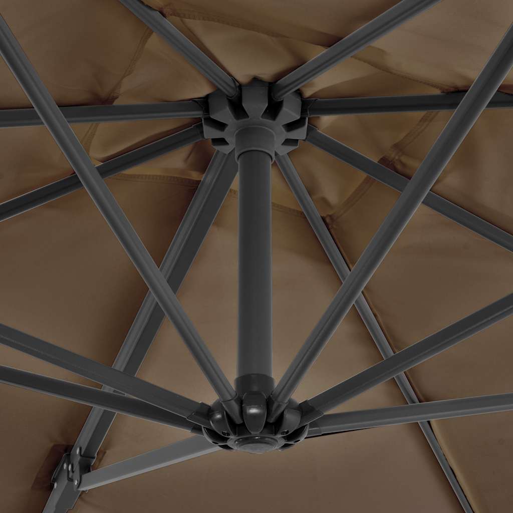 Ombrellone a Sbalzo con Palo in Alluminio 250x250 cm Tortora