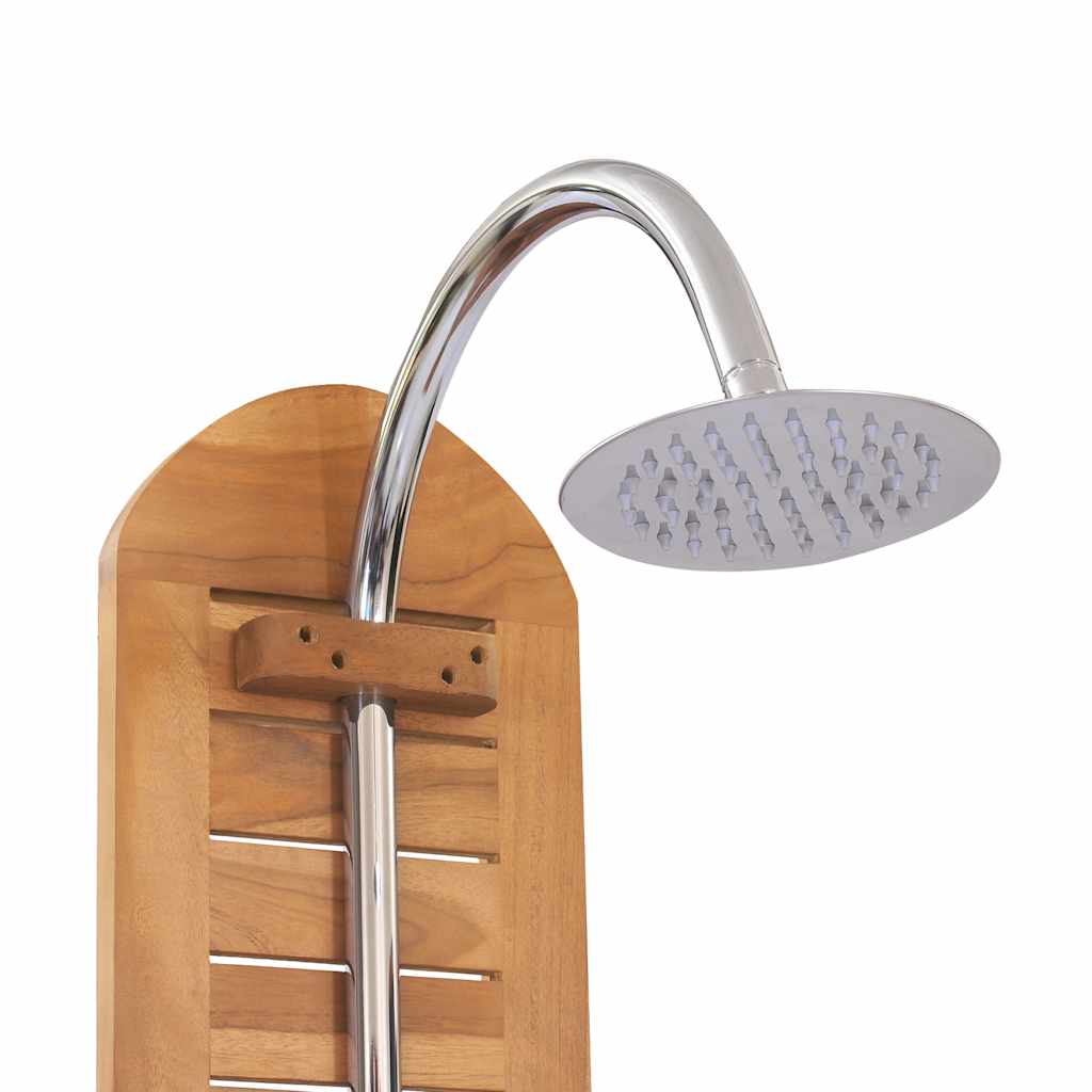 Doccia da Giardino in Legno Massello di Teak 70x75x204cm