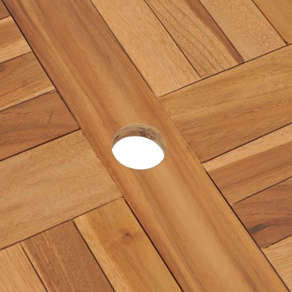 Tavolo da Giardino Pieghevole 85x76cm in Legno Massello di Teak