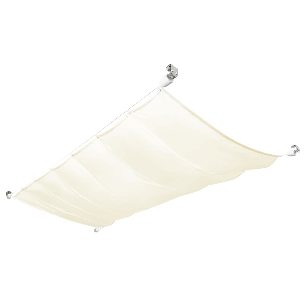 Tenda Parasole per Patio in Tessuto Oxford 140x420 cm Crema