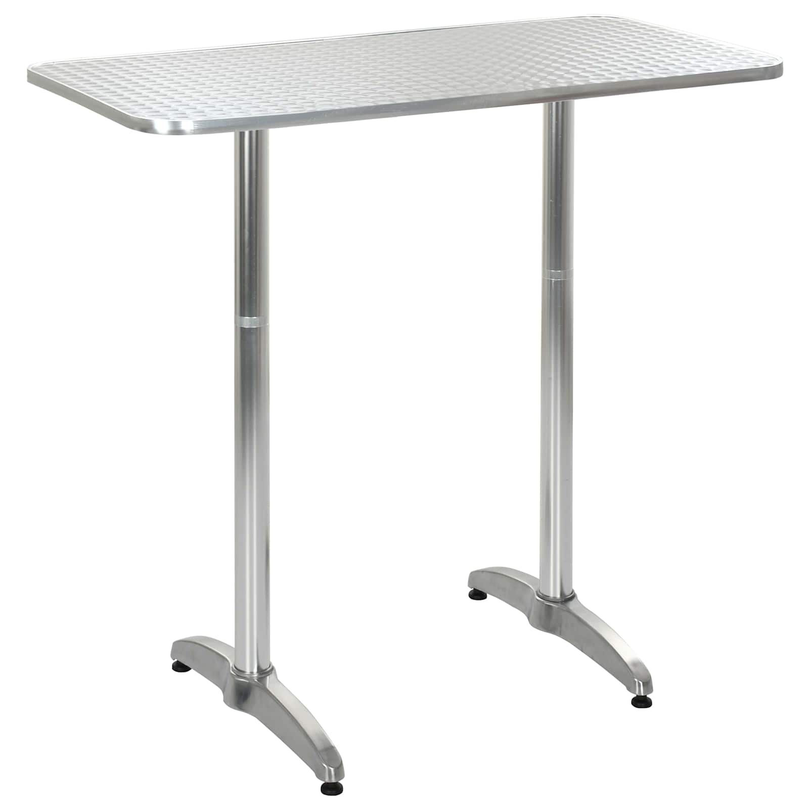 tavolo Argento Alluminio e Plastica