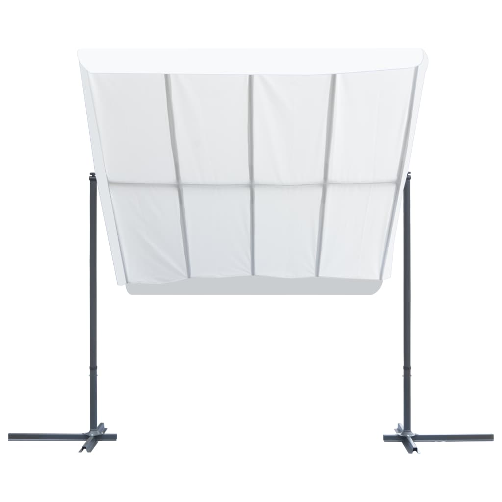 Gazebo con Tetto Mobile Inclinabile 350x253x196 cm Crema