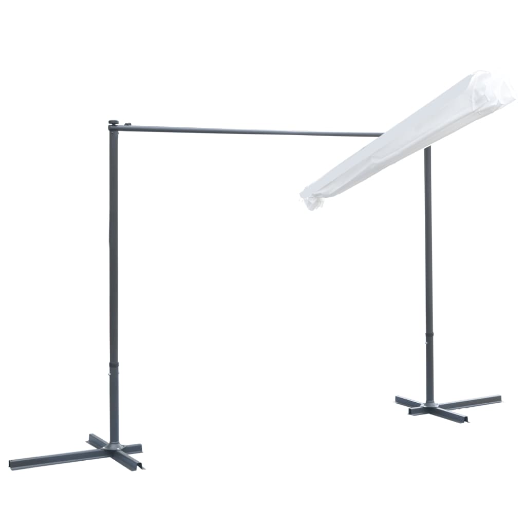 Gazebo con Tetto Mobile Inclinabile 350x253x196 cm Crema