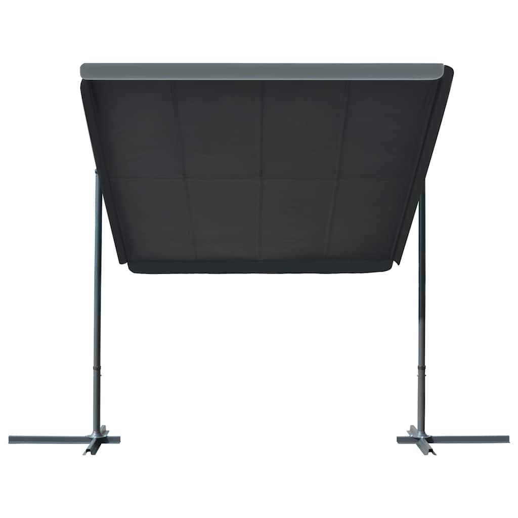 Gazebo con Tetto Retrattile Inclinabile 350x253x196cm Antracite