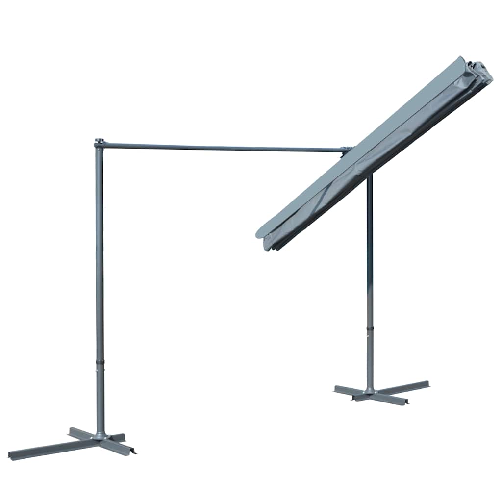 Gazebo con Tetto Retrattile Inclinabile 350x253x196cm Antracite
