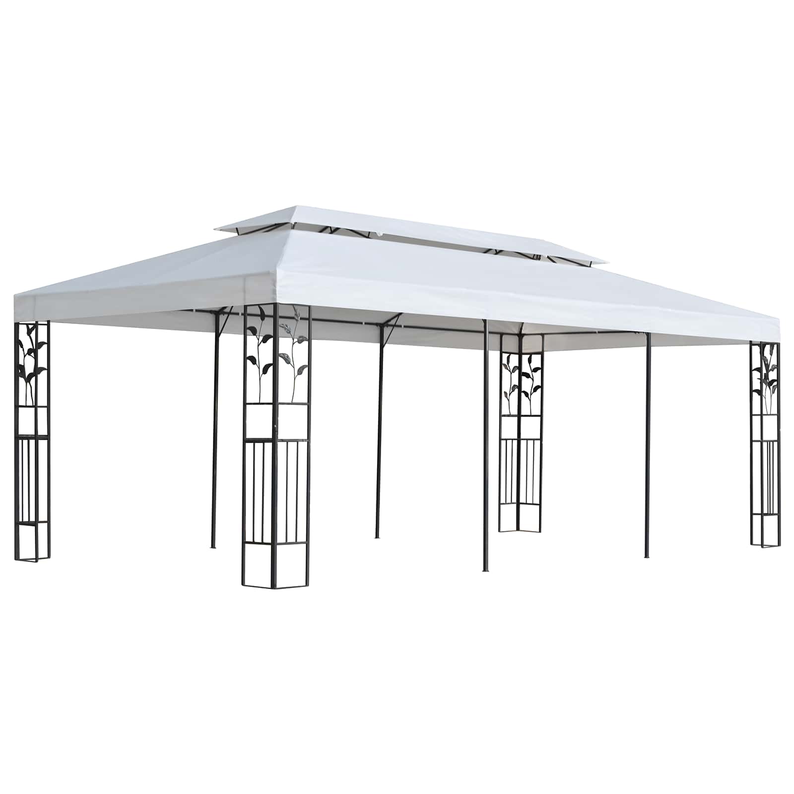 Telo per gazebo Bianco 300 x 600 cm Poliestere