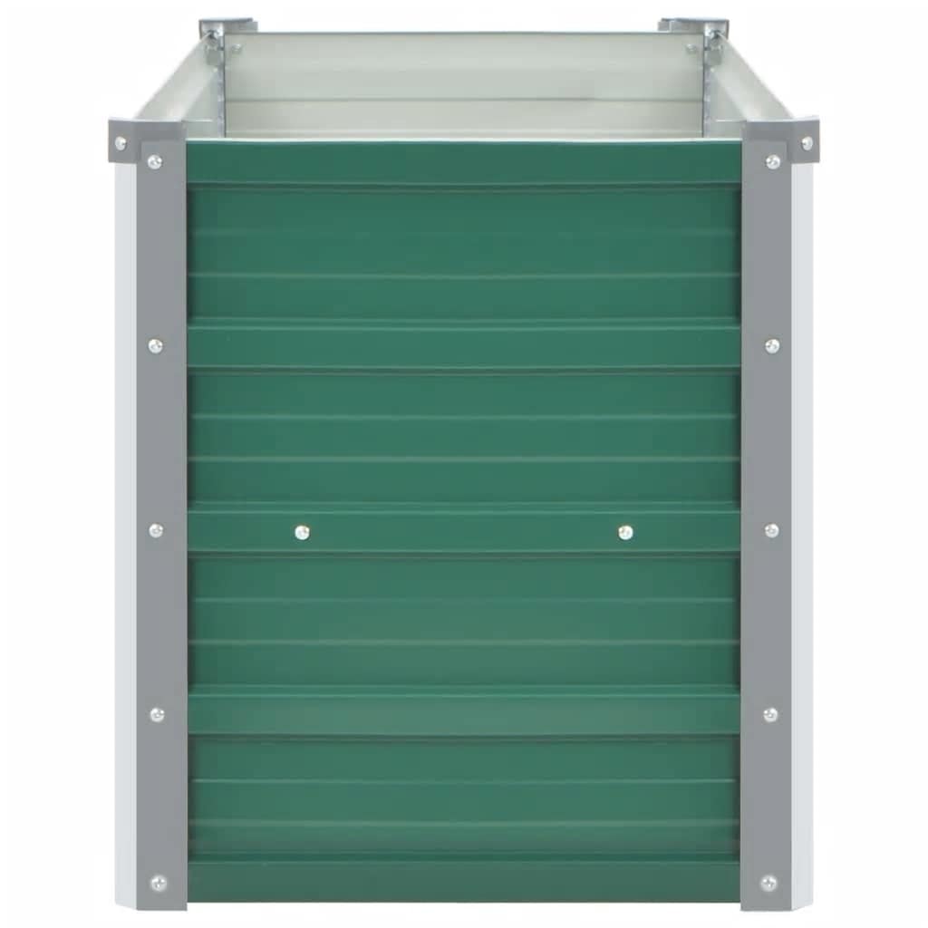 Letto Rialzato Giardino in Acciaio Zincato 160x40x45 cm Verde