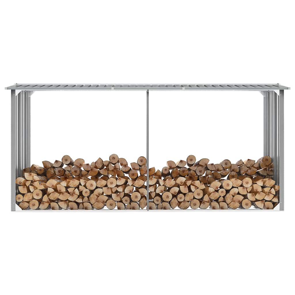 Capannone da Giardino in Acciaio Zincato 330x92x153cm Grigio