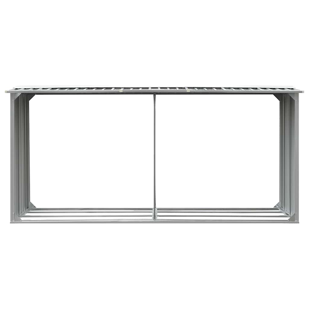 Capannone da Giardino in Acciaio Zincato 330x92x153cm Grigio